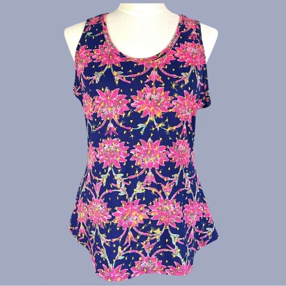 Lularoe SzL Floral Sleeveless Tank Top NWT